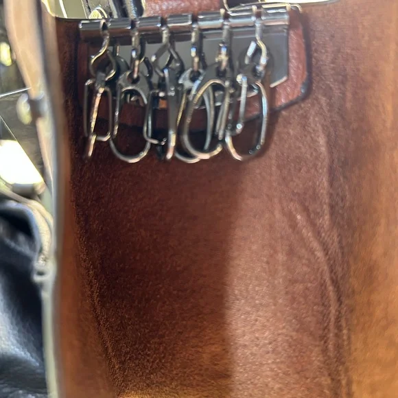 B. Makowsky Black Leather Large Tote - Picture 5 of 11